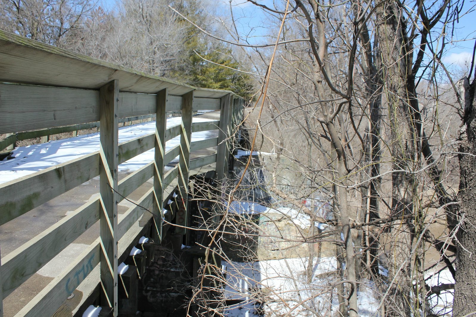 Looking north